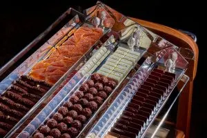 The dessert trolley served tableside